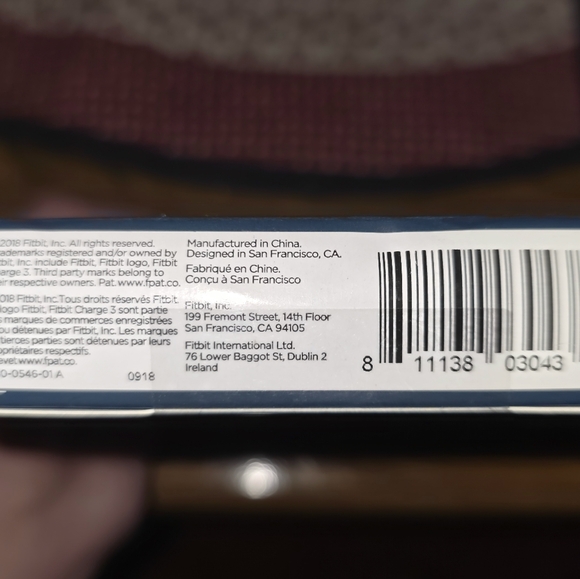 Fitbit Charge 3 Accessory Band, Official Fitbit Product, Sport, Black SIZE SMALL - Picture 4 of 7